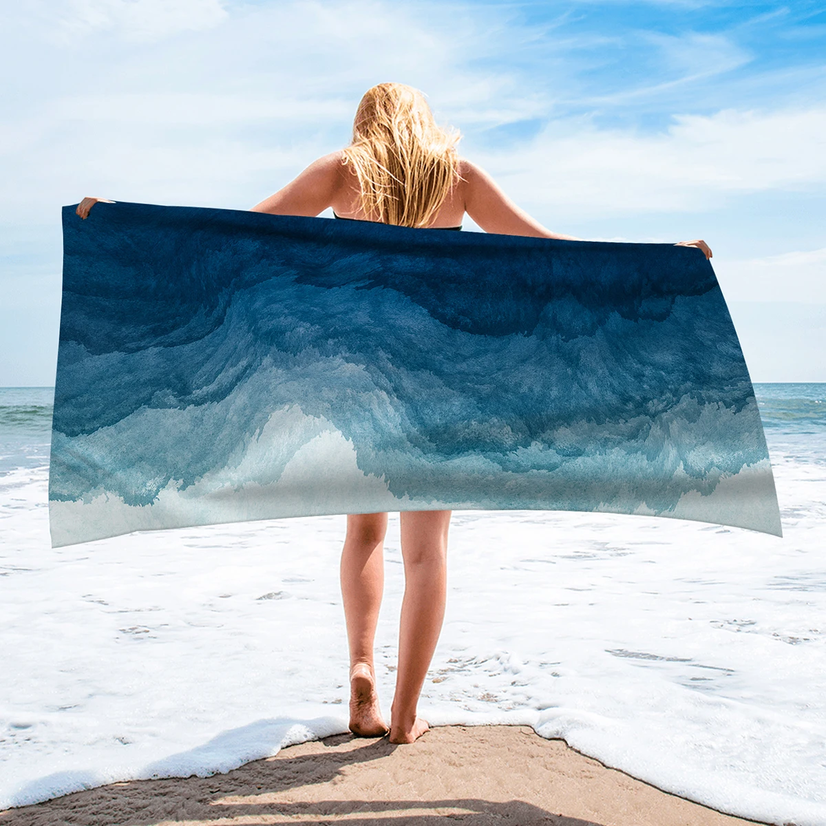 

1 шт., абсорбирующее пляжное полотенце из микрофибры