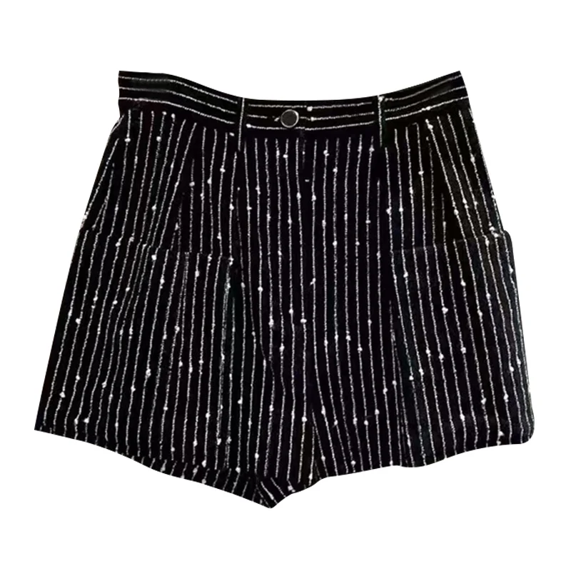 2023 Spring Summer New Fashion High Waist Slimming Design Sense Minority All-Match Casual Shorts Women's Wide-Leg Short Pants