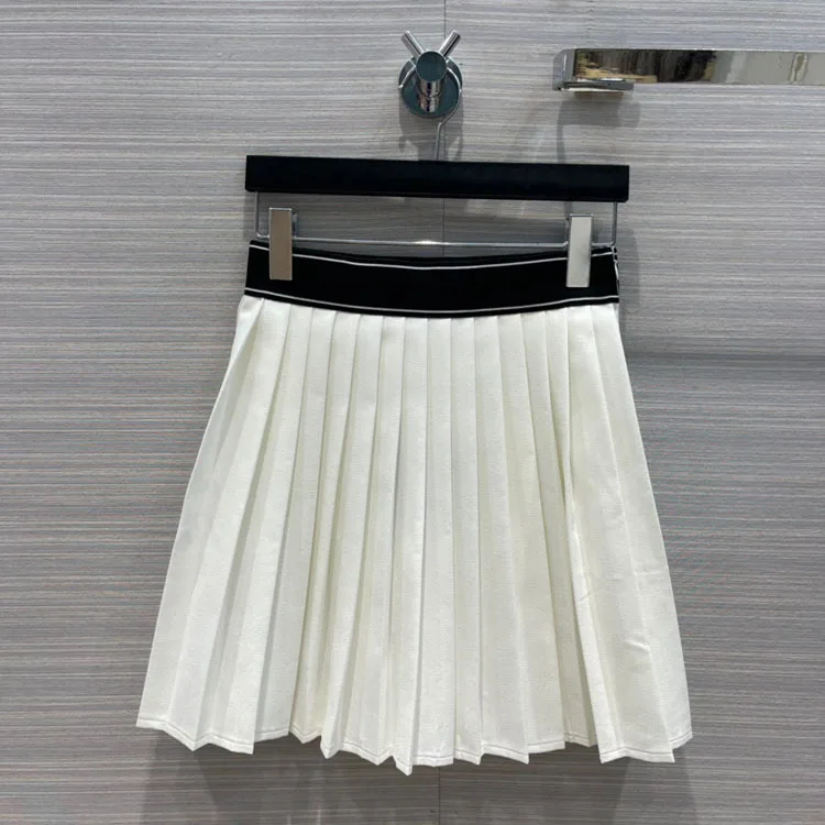 

High-end White Pleated Skirts for Women 2022 Summer Casual Mini Skirt High Waist A-line Skirts