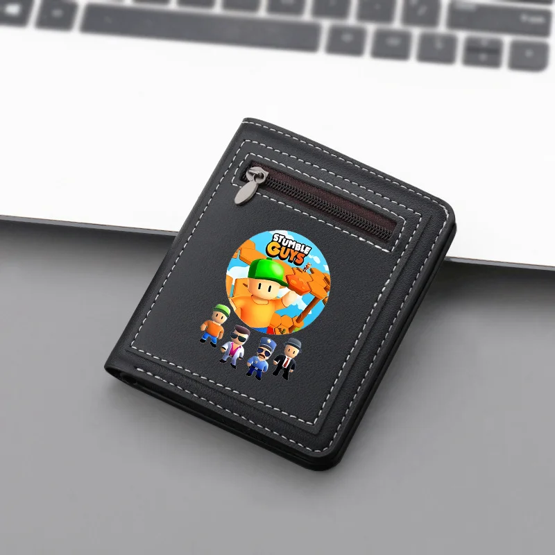 Кожаный кошелек Stumble Guys с новым узором короткие кошельки для женщин мини-карман