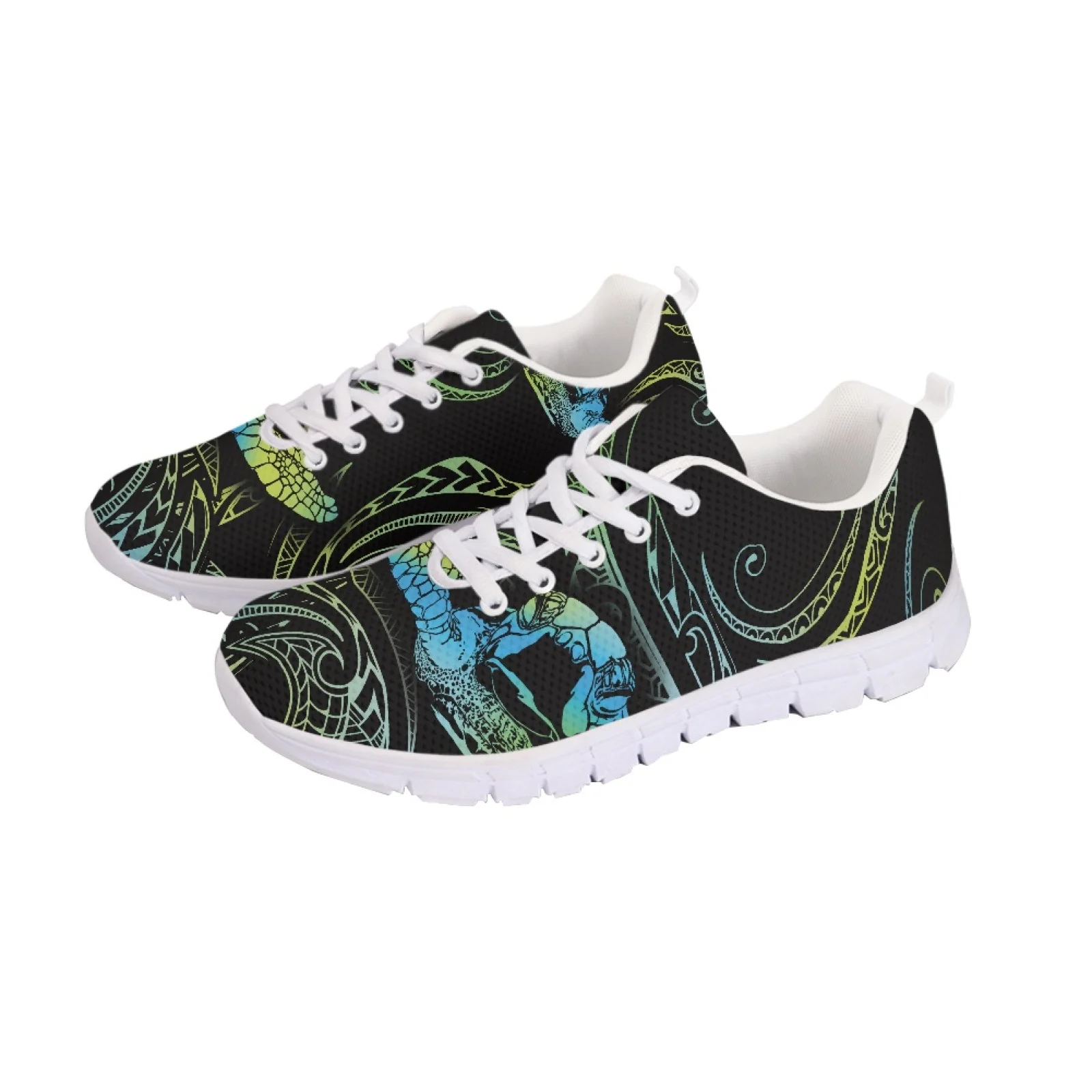 

Polynesian Tribal Tongan Totem Tattoo Tonga Prints Unisex Outdoor Walkng Jogging Shoes Superlight Breathable Lace-Up Sneakers