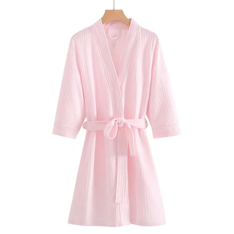 

Summer New Pajamas Waffle Material Pajamas Unisex Style Soft and Comfortable Skin-friendly Long Pajamas M-XXL Plus Size