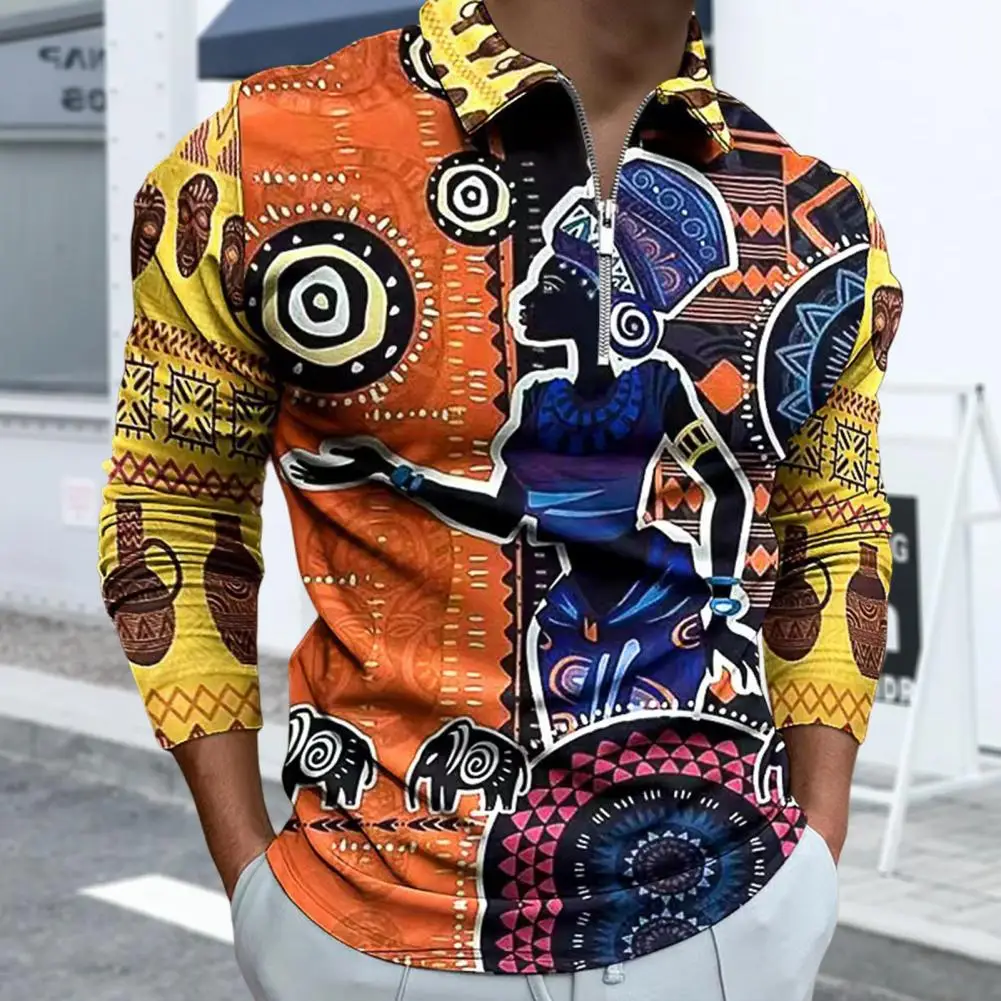 

Рубашка-поло мужская приталенная, брендовая сорочка с этническим принтом, короткий рукав, однотонная, большие размеры, лето