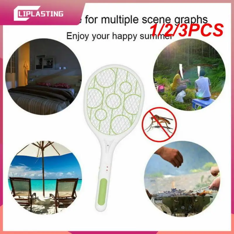 

1/2/3 шт., аккумуляторная электрическая ракетка для насекомых