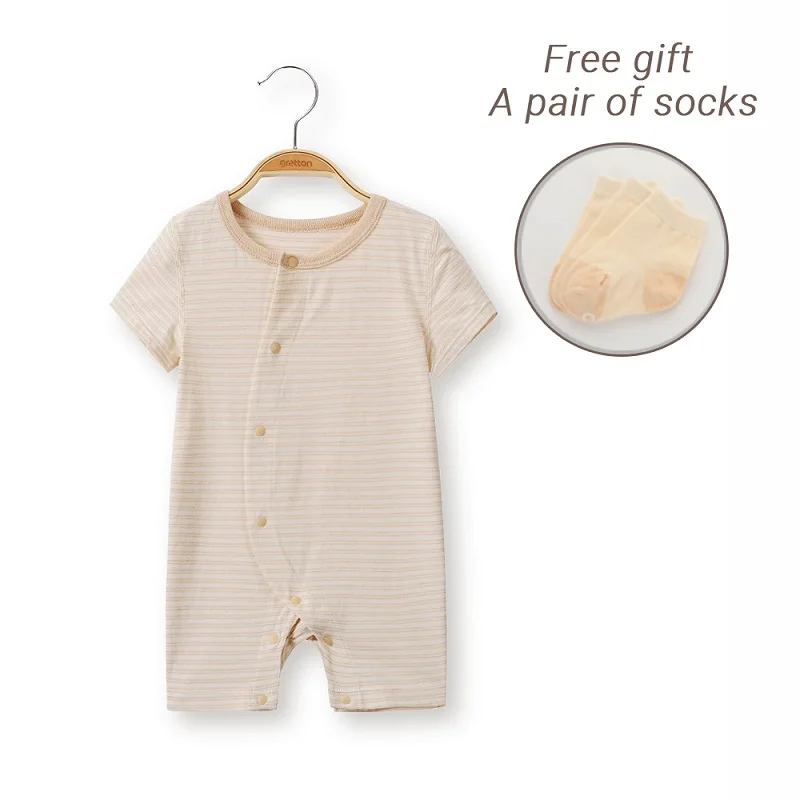 Wholesale 4pcs/set Full Sizes Eco Friendly Organic Cotton Newborn Boys Girls One Piece Baby Onesie Jumpsuits Baby Rompers