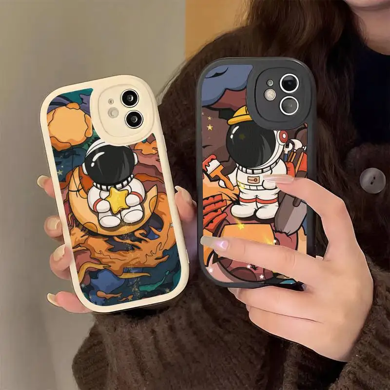 

Star Astronaut Cute Phone Case Hard Leather Phone Case for iPhone 13 12 Mini 11 14 Pro Max Xs X Xr 7 8 Plus 6 6s Se 2022