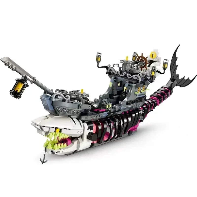 71469 Акулий лодка Танк двухслойный сборный конструктор Модель мейка для мальчиков
