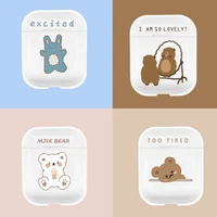 original diy bear koala cute soft silicone with keychain pendant earphone case for apple airpod pro 3 cover for air pod 2 1