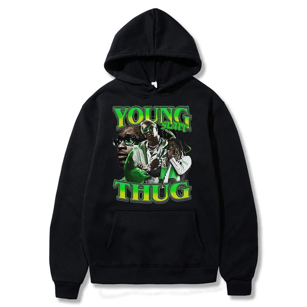 

Худи унисекс Young Thug в стиле хип-хоп, рэп, худи с графическим принтом для мужчин и женщин, толстовки большого размера в стиле Харадзюку, модная крутая уличная одежда, повседневные свитшоты
