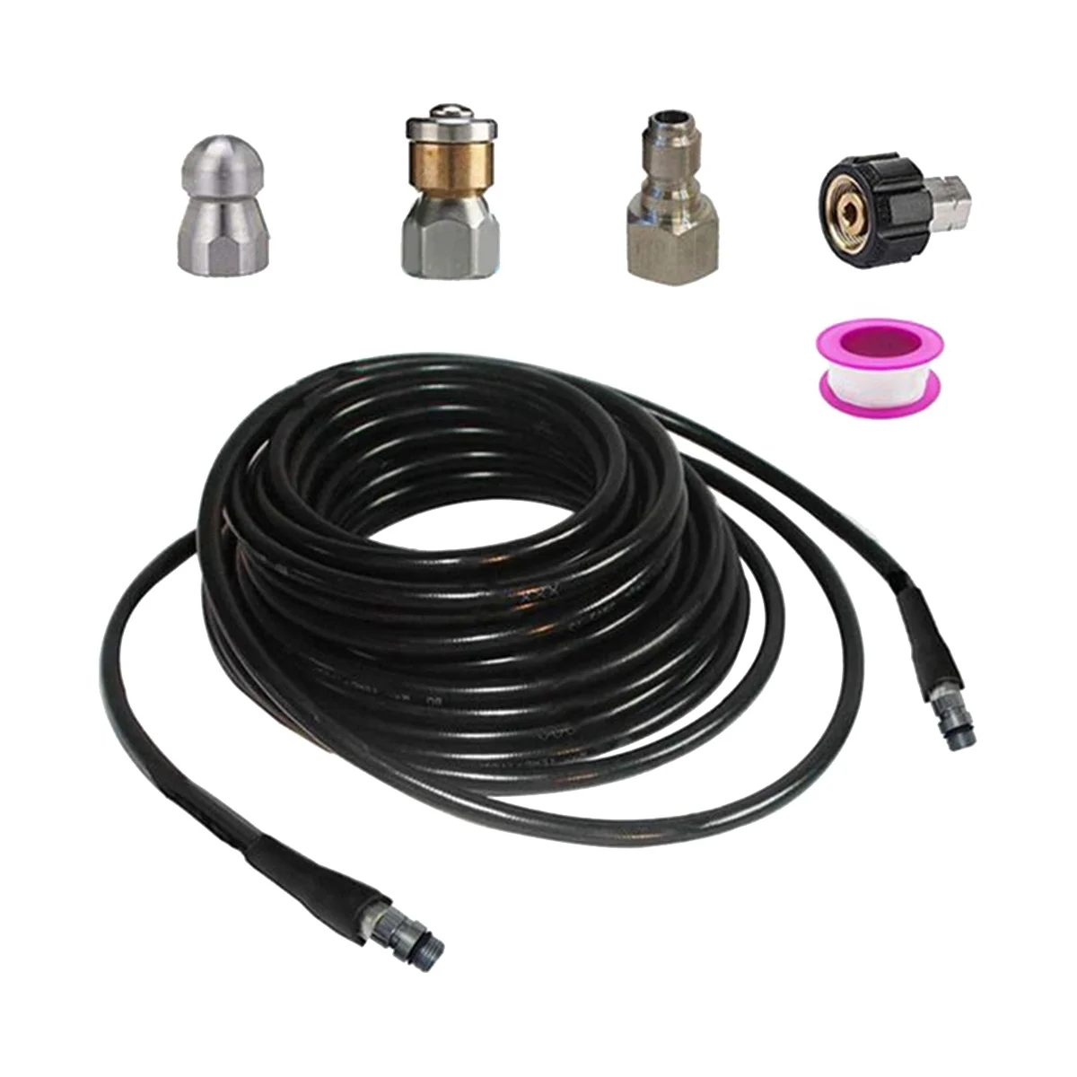 

15M High-Pressure Machine Cleaning Water Pipe Sewer Cleaning Hose Car Wash Outlet Pipe