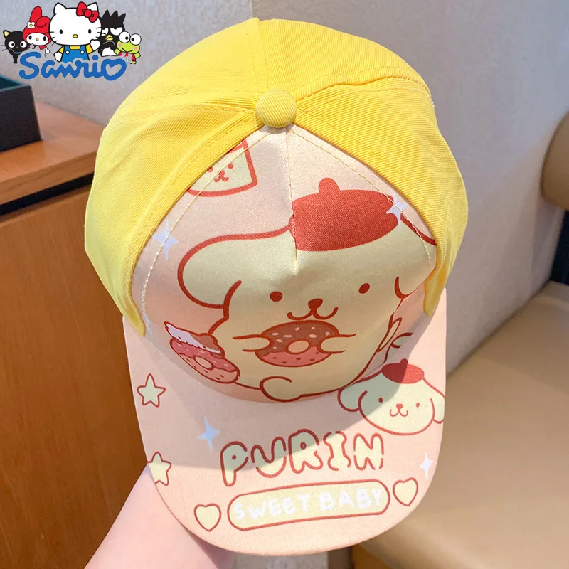 Детская бейсбольная кепка Sanrio мультяшная Милая коричная Кепка с кошачьей