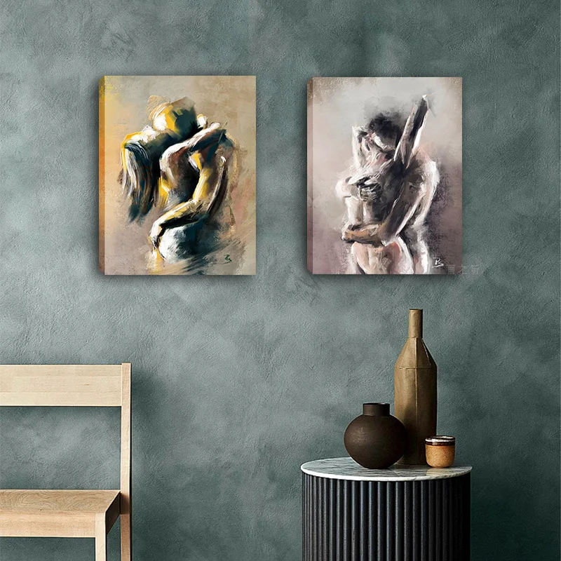 Абстрактная картина для влюбленных обнаженное тело плакат из комиксов