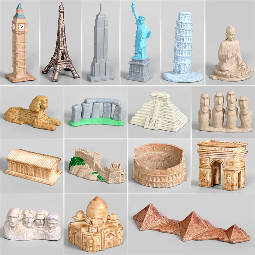 

Montessori Toys Famous Building Model Learning Eudcation Toys For Kids 2 To 4 Years Old Teaching Aid Learning Figurines D84Y