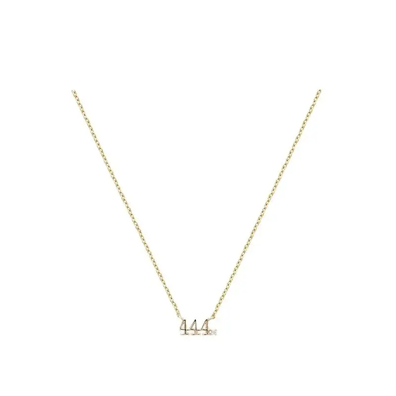 Женское колье с подвеской в виде цифры ангела из серебра 925 пробы