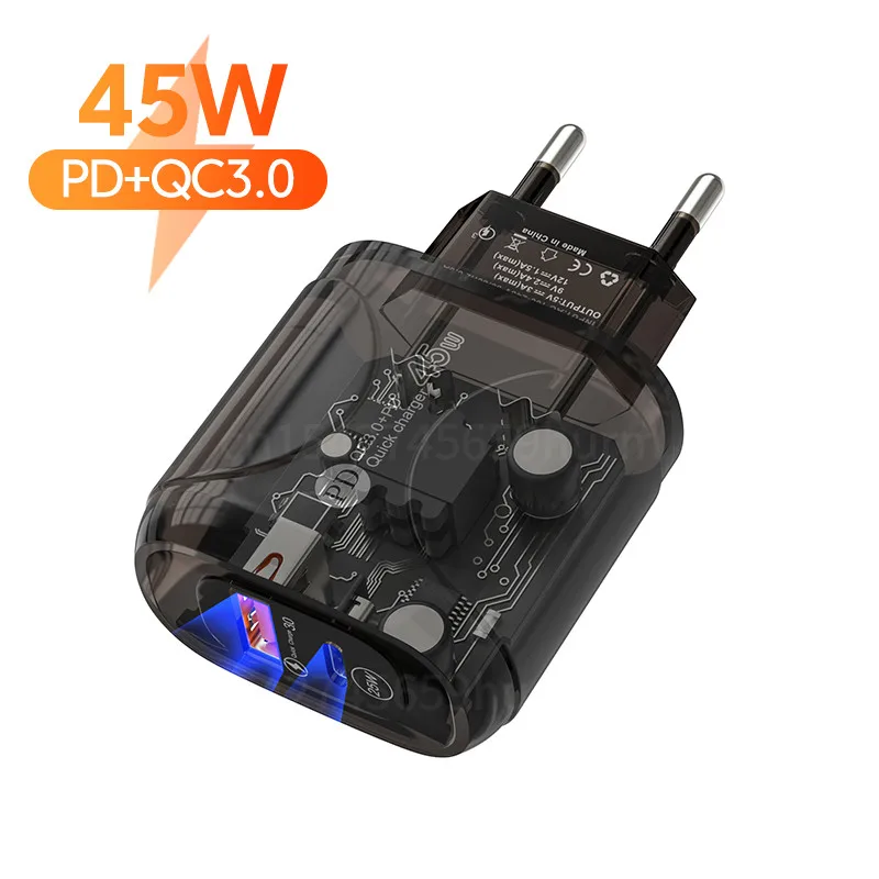 

Olaf 45W USB C Charger PD Fast Charging Charger Adapter For iPhone 11 12 Samsung Xiaomi Quick Charger 3.0 Mobile Phone Charger