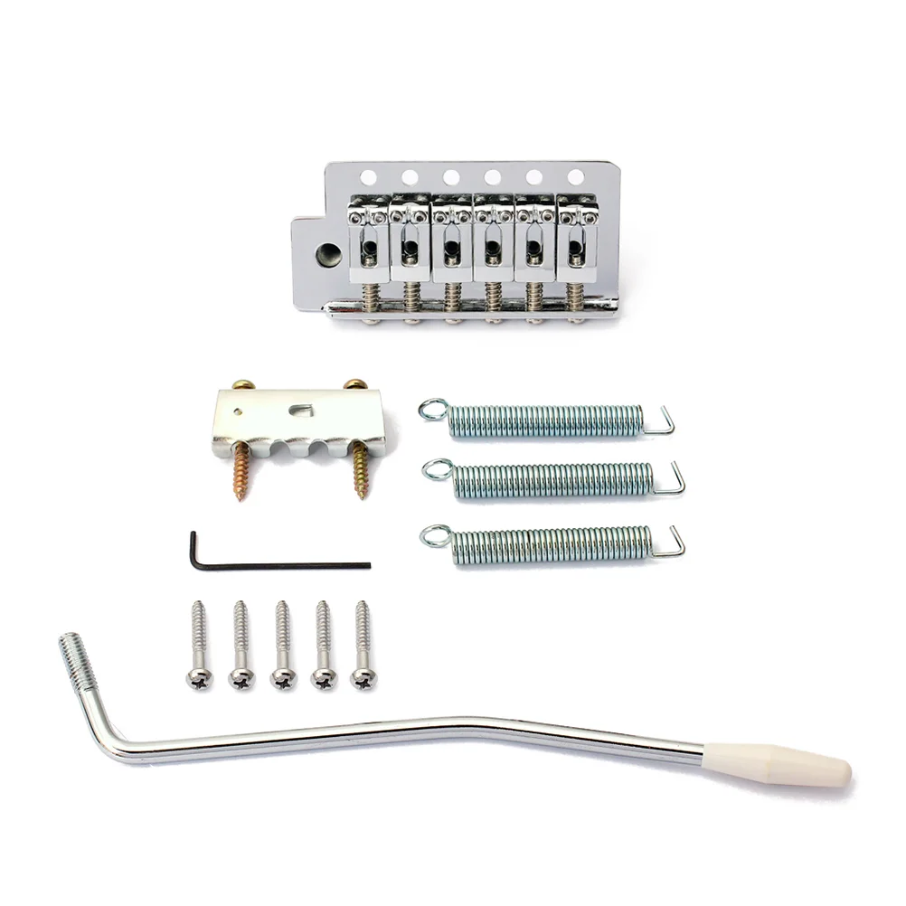 

GA205 Left Handed 6 String Flat ST Saddle Single Tremolo Bridge System for Electric Guitar Accessories Parts Screw-in Arm