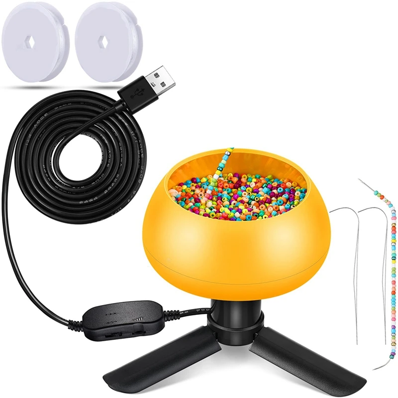 

Electric Bead Spinner Kit, Adjustable Speed Spin Bead Loader Beading Bowl Kit For Jewelry Making DIY Bracelets Necklaces