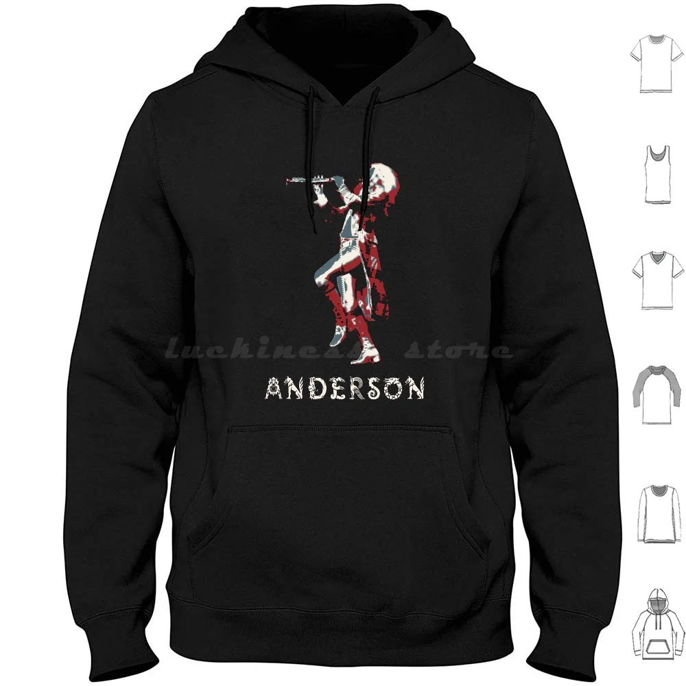 

Anderson Hoodies Long Sleeve Jethro Tull Music Flute Ian Anderson Tull Jethro 70S Band Classic Aqualung Anderson