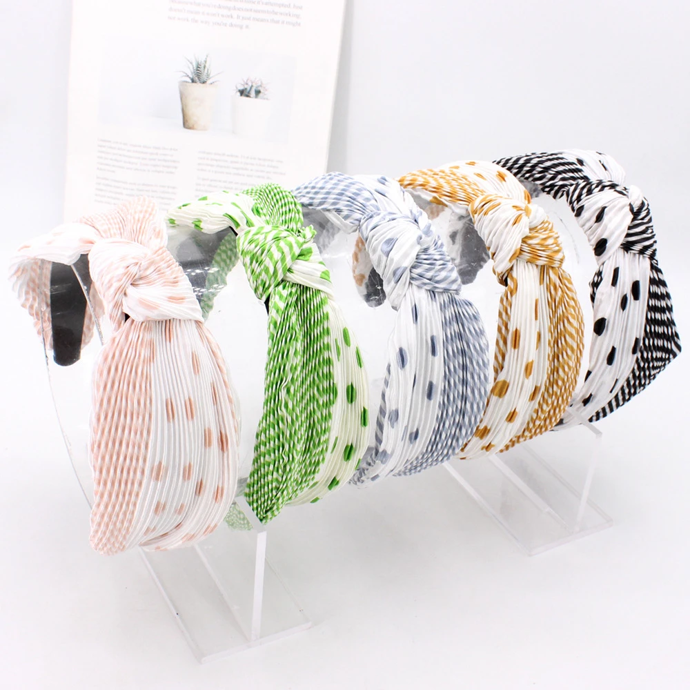 

Print Polka Dots Hairband Elegant Women Outdoor Yoga Headband Makeup Turban Fragmented Hair Headwear Hair Accessories For Girls