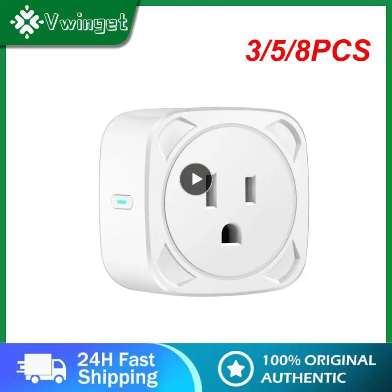 

3/5/8PCS Household 100-240v Wifi Us Standard Socket Voice Control Wifi Smart Socket 16a. Tuya Smart Socket Smart Socket