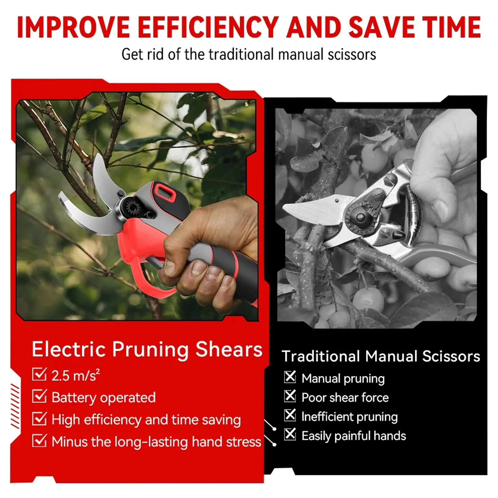 Бесщеточный электрический триммер для живой изгороди NEWBEAT 28 мм с 2-ступенчатым