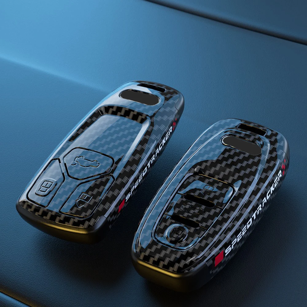 

New ABS Carbon Fiber Style Car Key Case Cover Shell Fob For Audi A1 A3 8V 8P 8L A4 A5 B8 B9 8T A6 A7 C6 C7 Q3 8U Q5 Q7 4M TT TTS
