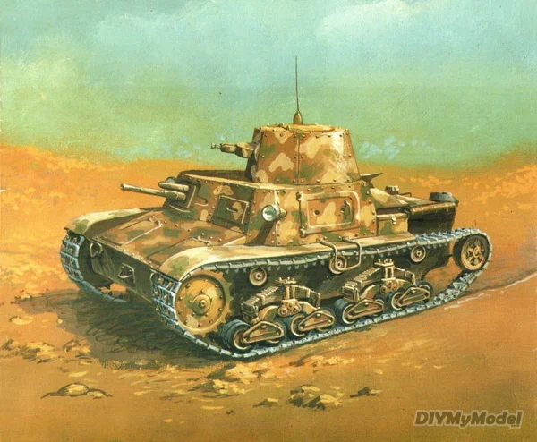 

DIYMyModeI Italian m1139 medium tank DIY Handcraft Paper Model KIT Handmade Toy Puzzles Gift Movie props