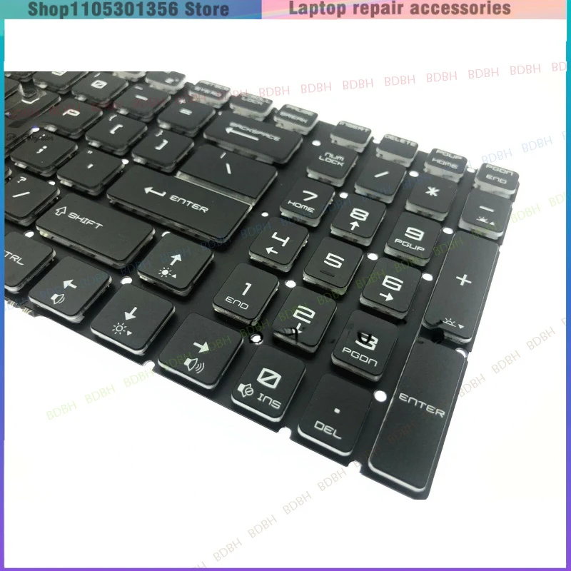 Фото Новая клавиатура для MSI GP63 GP73 GF62 GF62VR GF72VR с полноцветной подсветкой, американская раскладка №1