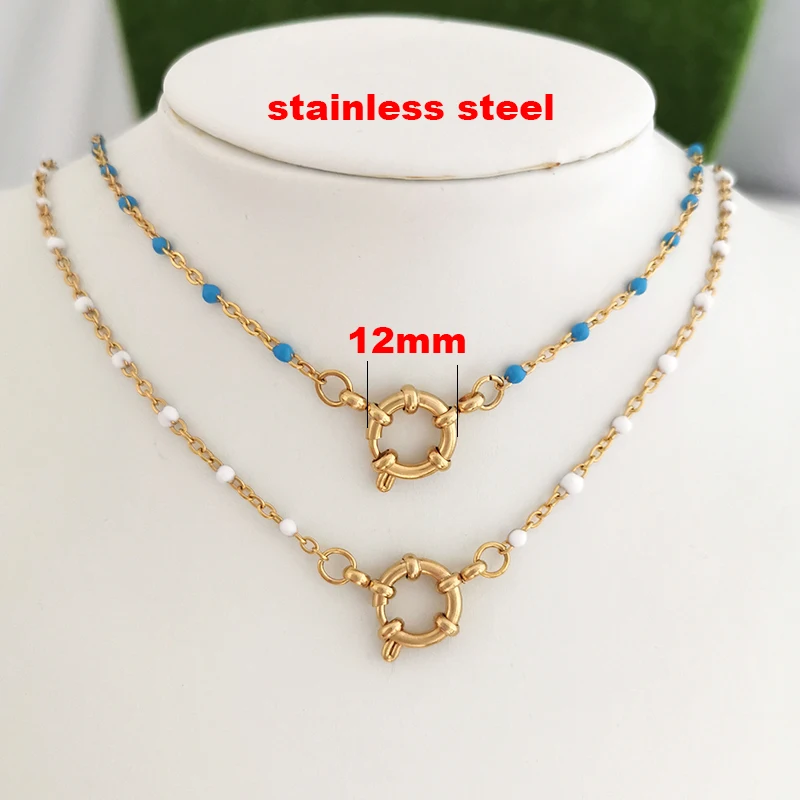 Золотая Цепочка В Стиле Бохо С Эмалированными Бусинами Радужная Застежка Пряжка