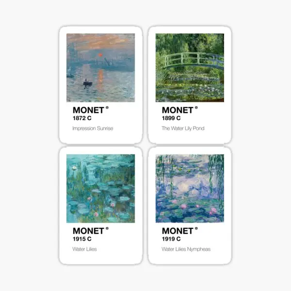 Набор наклеек Monet Pantone 5 шт. наклейки для бампера мультяшный чемодан аниме