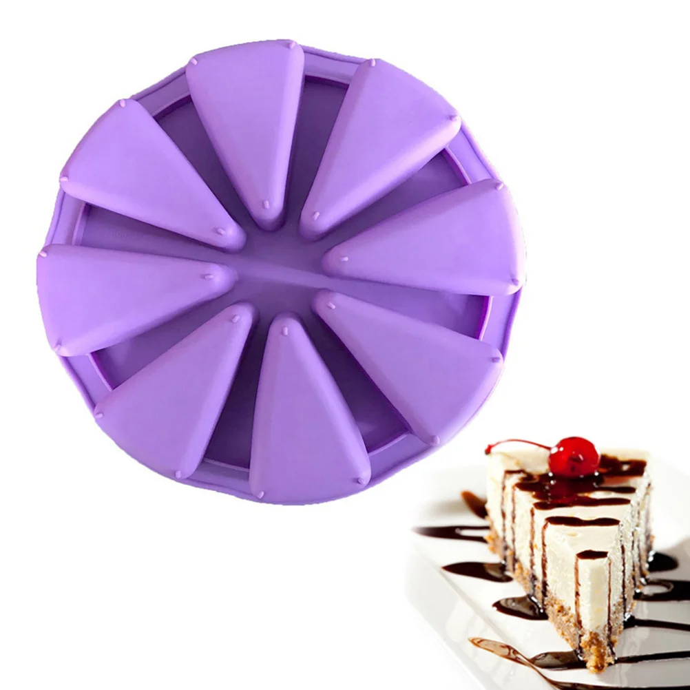 

1pcs Eight Portion Cake Triangle Cavity Baking Baking Baking Tray Silicone Cake Kitchen accessories