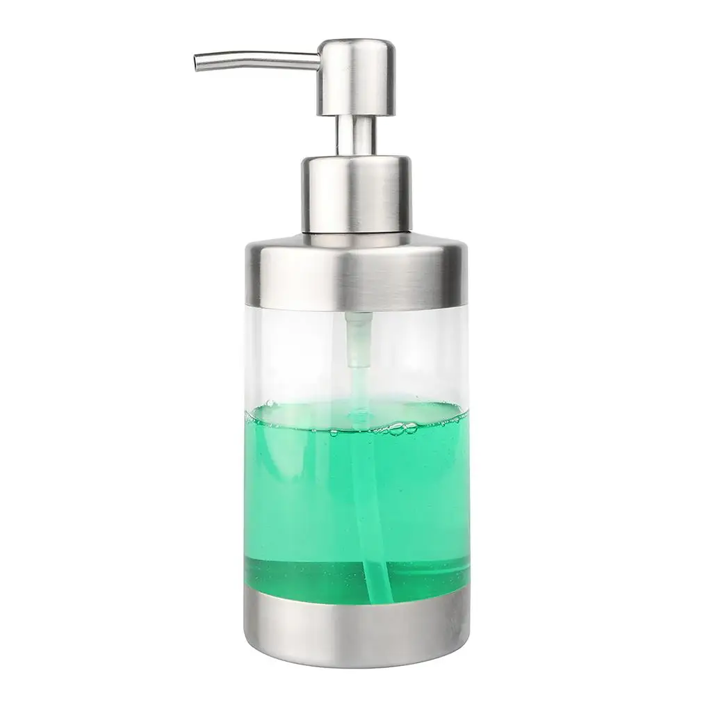 

Soap Dispenser 350ml Soap Pump Handy Stainless Steel Lotion Dispenser Lightweight Portable Hand Sanitizer Bottle for Office