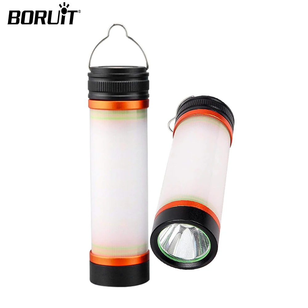 2-IN-1 Camping Lantern Multi-functional Outdoor Hanging Waterproof LED Flashlight 18650 2200 mA Rechargeable Lamp Tent Lantern