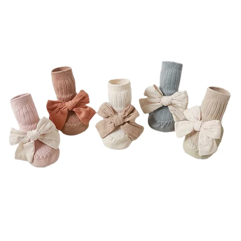 

Носки для маленьких девочек, детские противоскользящие мягкие хлопковые напольные носки для новорожденных