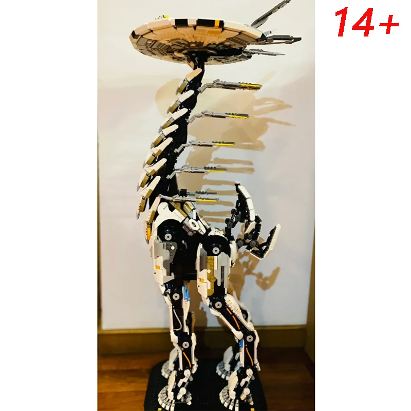 Фото Новинка 2024 года, строительные блоки Horizon Monster Giraffe с длинным вырезом и зверем, 76989, кирпичи для детей, подарочные игрушки для мальчиков №1