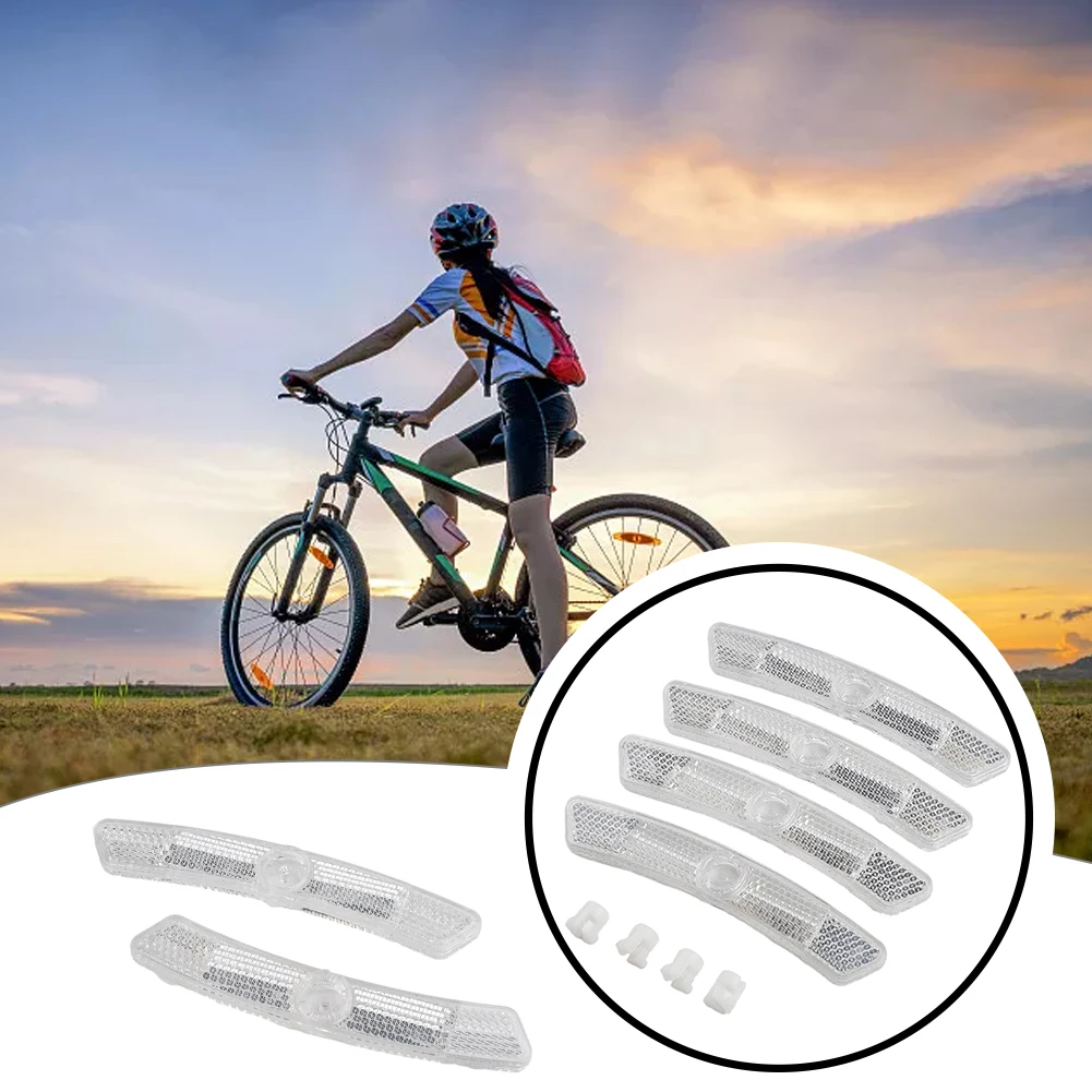 

Bicycle Reflective Strips Spoke Reflector Garden Indoor 4 Pcs Accessories Mountain Bike Replacement White/Yellow