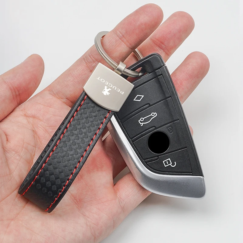 Кожаные высококачественные автомобильные кольца для ключей Peugeot 408 4008 308 3008