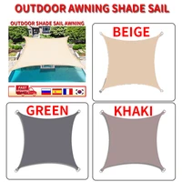 outdoor awning waterproof awning shade sail garden patio canopy swimming pool canvas beach car awning grey beige khaki 3x5m3x4m