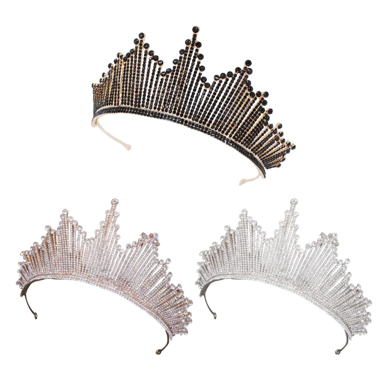 

Crystal Baroque Crown Princess Headband Bridal Headpiece for Women