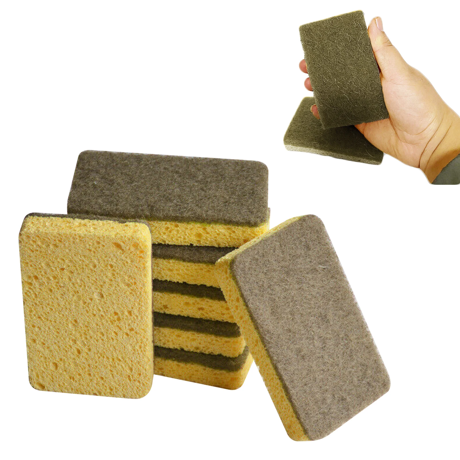 

8 шт., целлюлозная губка для мытья посуды