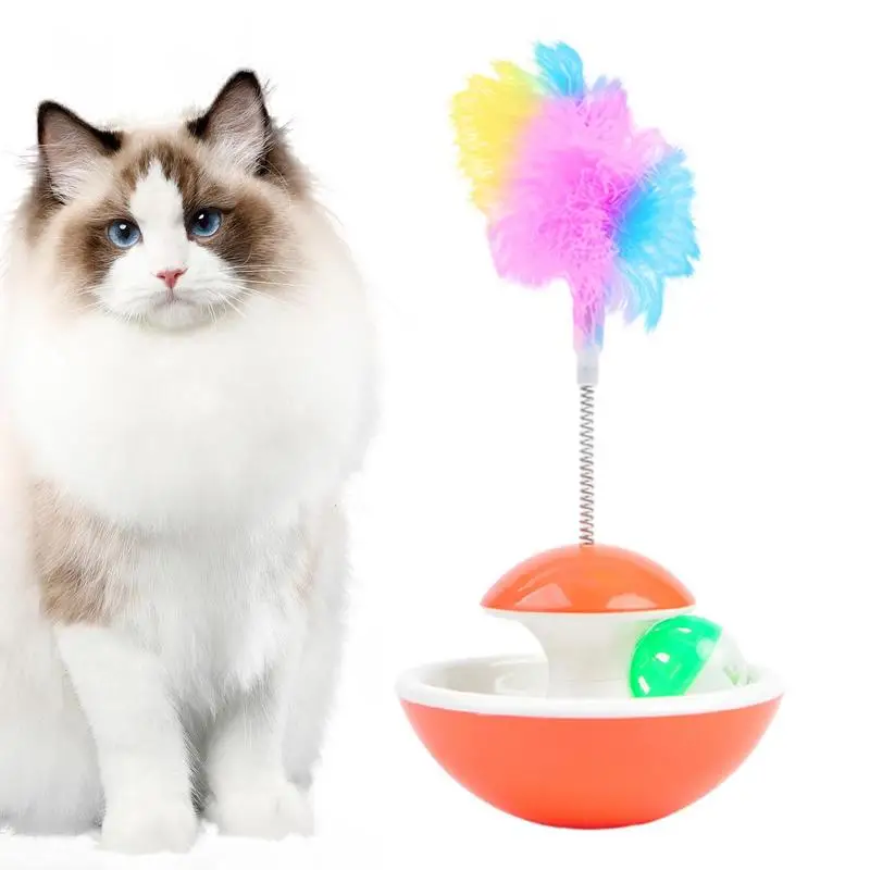 

Kitten Feather Toys Cats Track Toy With Teasing Feather Cats Entertainment Supplies For Study Room Cat House Pet Shelter Pet