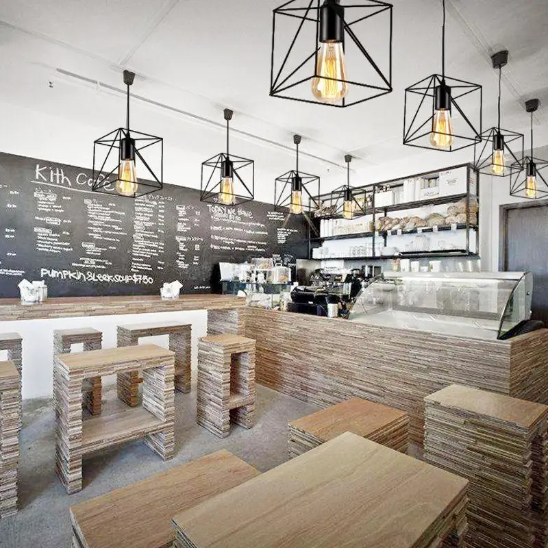 Скандинавская промышленная черная окрашенная кованая железная клетка witпо