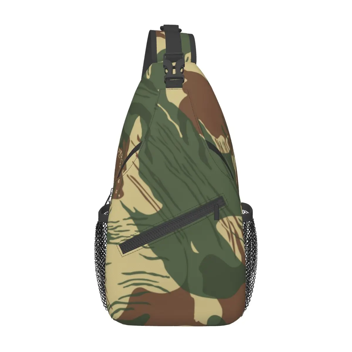 Rhodesian Brushstroke Small Sling Bag Chest Crossbody Shoulder Sling Backpack Outdoor Hiking Daypacks War Camo Military Casual