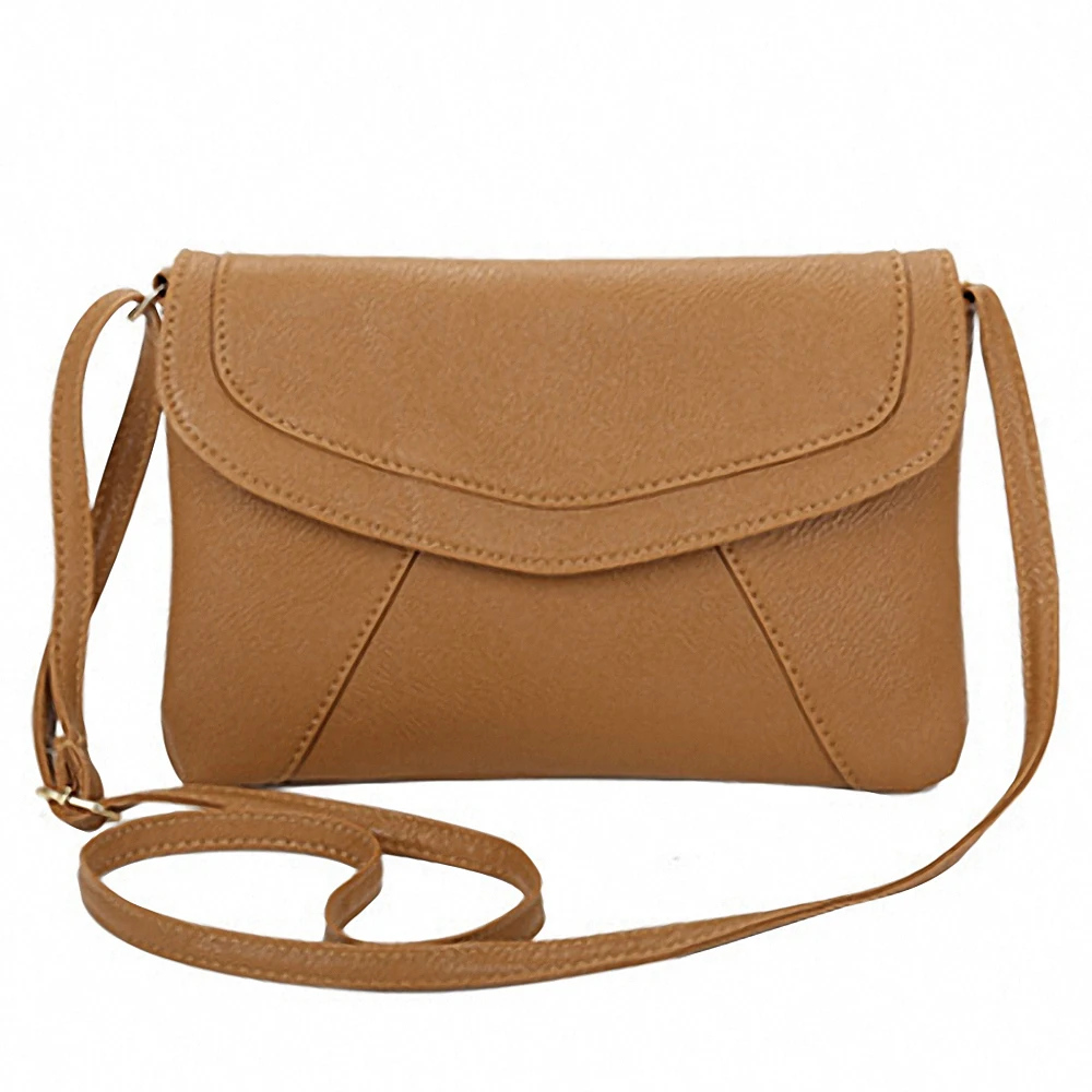 

Women Vintage Envelope Shoulder Bag Solid PU Leather Crossbody Bag Fashion Simple Messenger Bags Ladies Simple Travel Purses