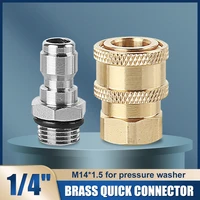 pressure washer adapter set brass connector 14 quick disconnect kit m141 5 female 4000psi for car washing garden hose tool
