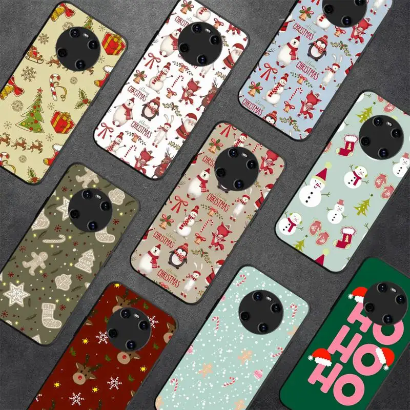 

FHNBLJ Cartoon Christmas Phone Case for Redmi 8 9 9A for Samsung J5 J6 Note9 for Huawei NOVA3E Mate20lite cover