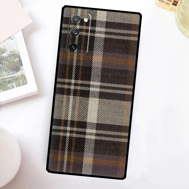 Теплый клетчатый чехол в шотландскую клетку для Samsung Galaxy S24 Ultra S21 S22 S23 Plus S20 FE S8 S9 S10