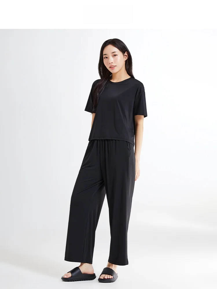 Spao Южная Корея Same Sle новинка лета 2024 женская базовая футболка с круглым вырезом и