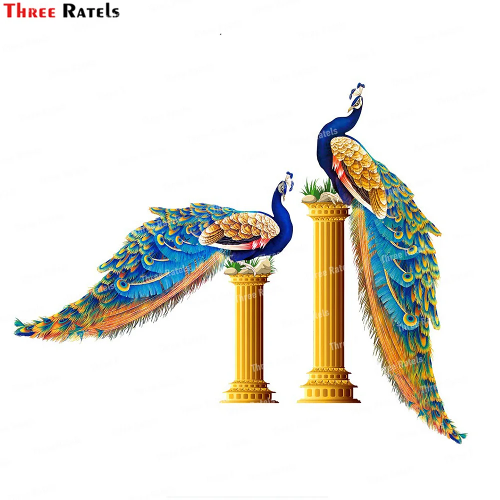 Настенные стикеры Thre с изображением павлина декор для гостиной спальни фотообои