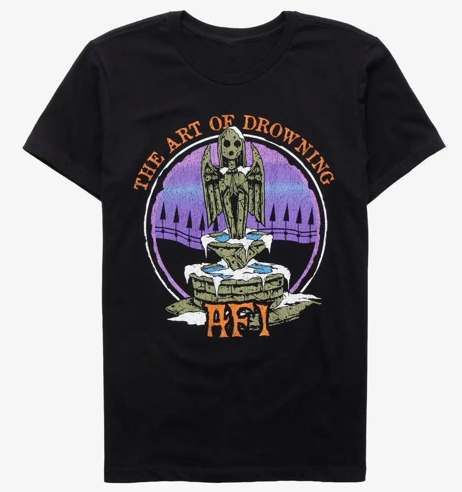 Винтажная художественная футболка Afi Band, черная футболка унисекс всех размеров, фанат рубашки Q166